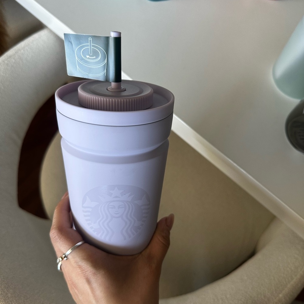 Starbucks Lavender Tumbler with Straw